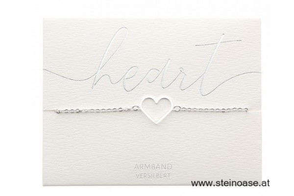 Armband Herz 'versilbert'